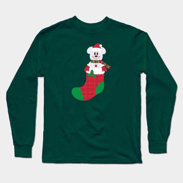 Snowman Mouse Long Sleeve T-Shirt by SarahLouiseNicholson